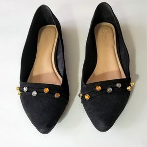 Jeweled Black Flat